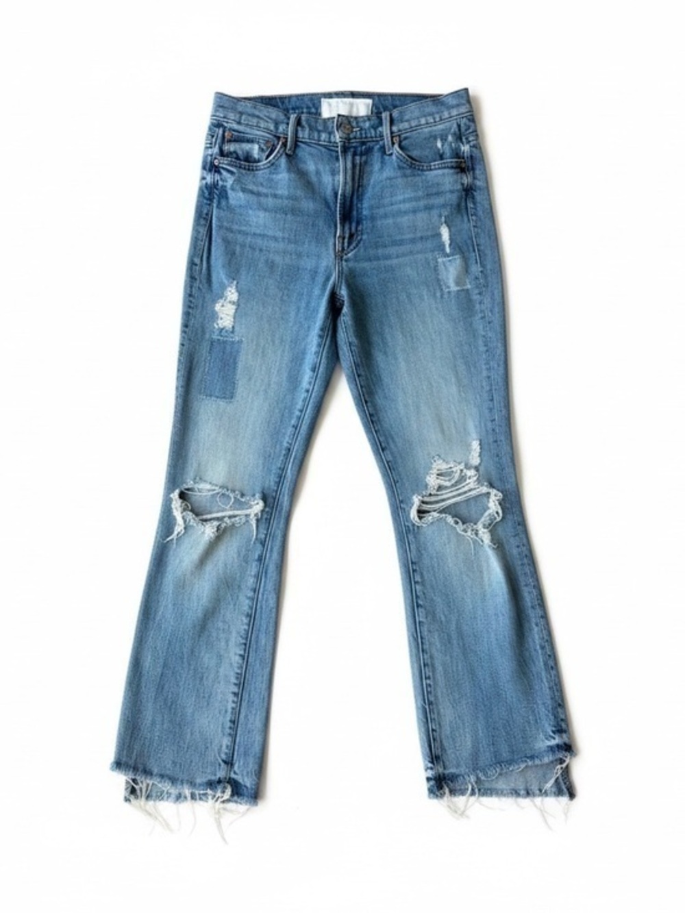 Mother Superior Insider High Rise Crop Step Fray Jeans
